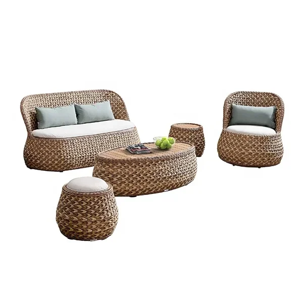 Aluminum Chair Round Outdoor Garden Rattan Furniture Set Rope Furniture Luxury Sofa