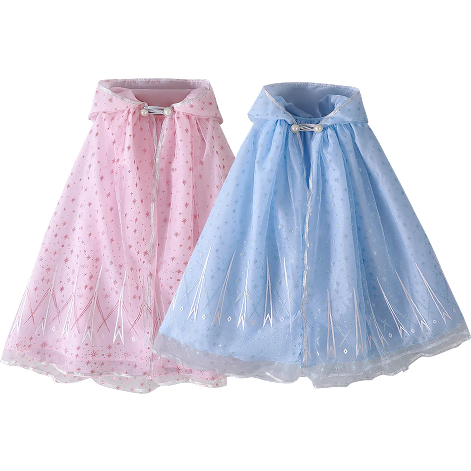 

Детские накидки с капюшоном и блестками для Хэллоуина, карнавала, вечеринок, с узором звезд, принтом Эльзы и принцесс, для девочек-подростков