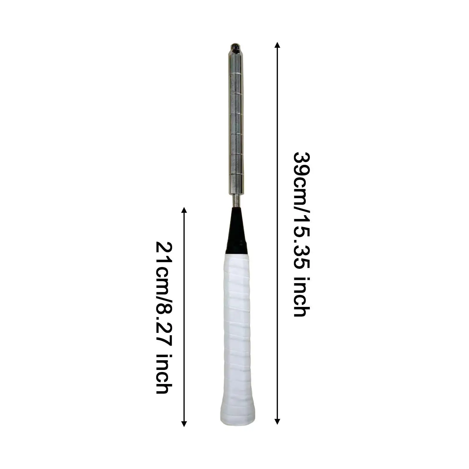 Adjustable Weight Badminton Swing Trainer Wood Handle Racket Training Tool for Players Arm Strength