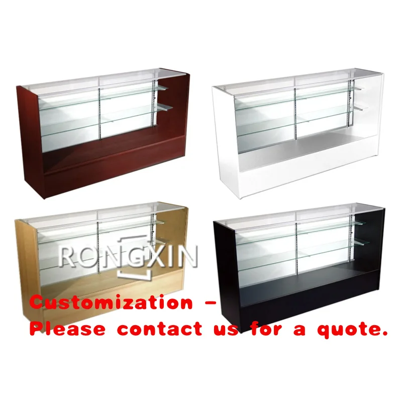 custom.Retail Tempered Glass Jewelry Display Counter Aluminum Frame Cabinet Lockable Display Rack Jewelry Display Wall