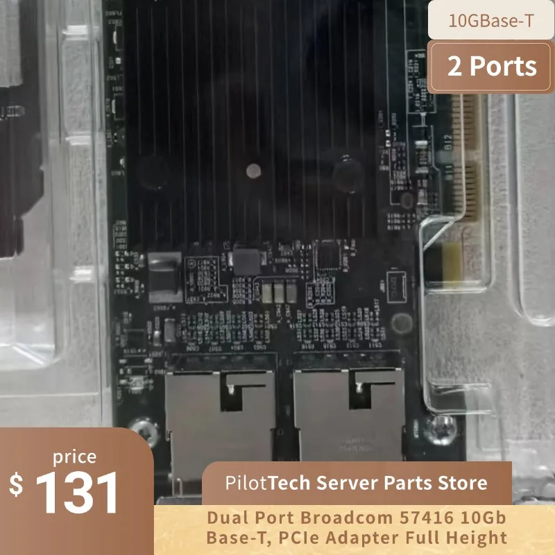 

0Nc5Vd Dual Port Broadcom 57416 10Gb Base-T, Pcie Adapter Full Height