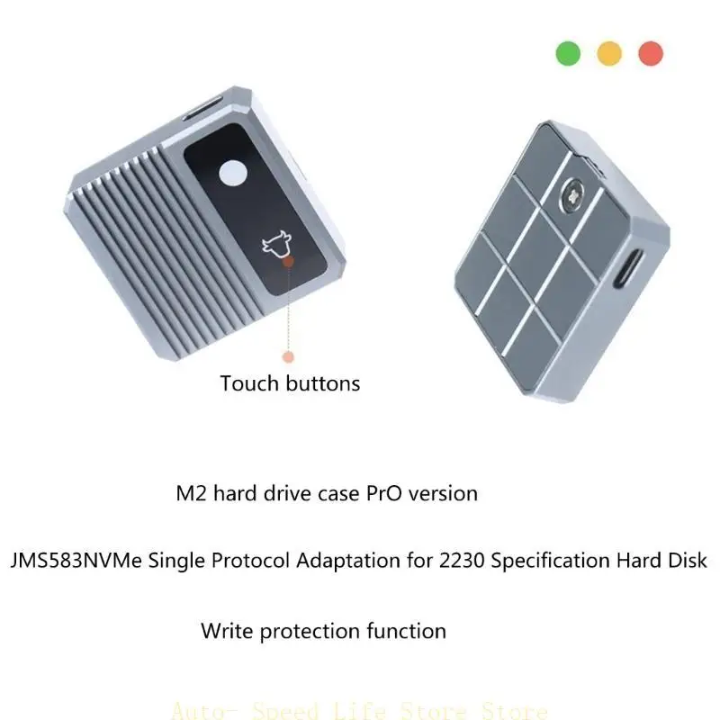 

02DA Highly Speed 2230 M.2 NVMe SSD Enclosure for Fast Data Transfer Aluminum Alloy