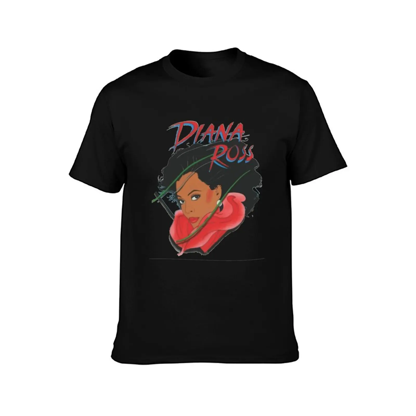 Diana Ross Cartoon T-Shirt Work Short Sleeve Cotton Top T-Shirt