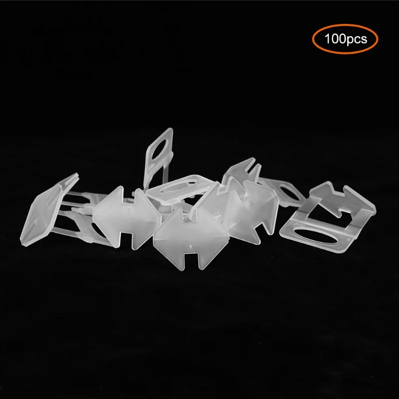 100Pcs 0.5mm Tile Leveler Base Clips Wall Tiling Flooring Horizontal Position Leveling