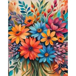 GATYZTORY 60x75cm Painting By Numbers For Adults Flower DIY Pictures Of Numbers Handicraft Painting Drawing On Canvas Unique Gif