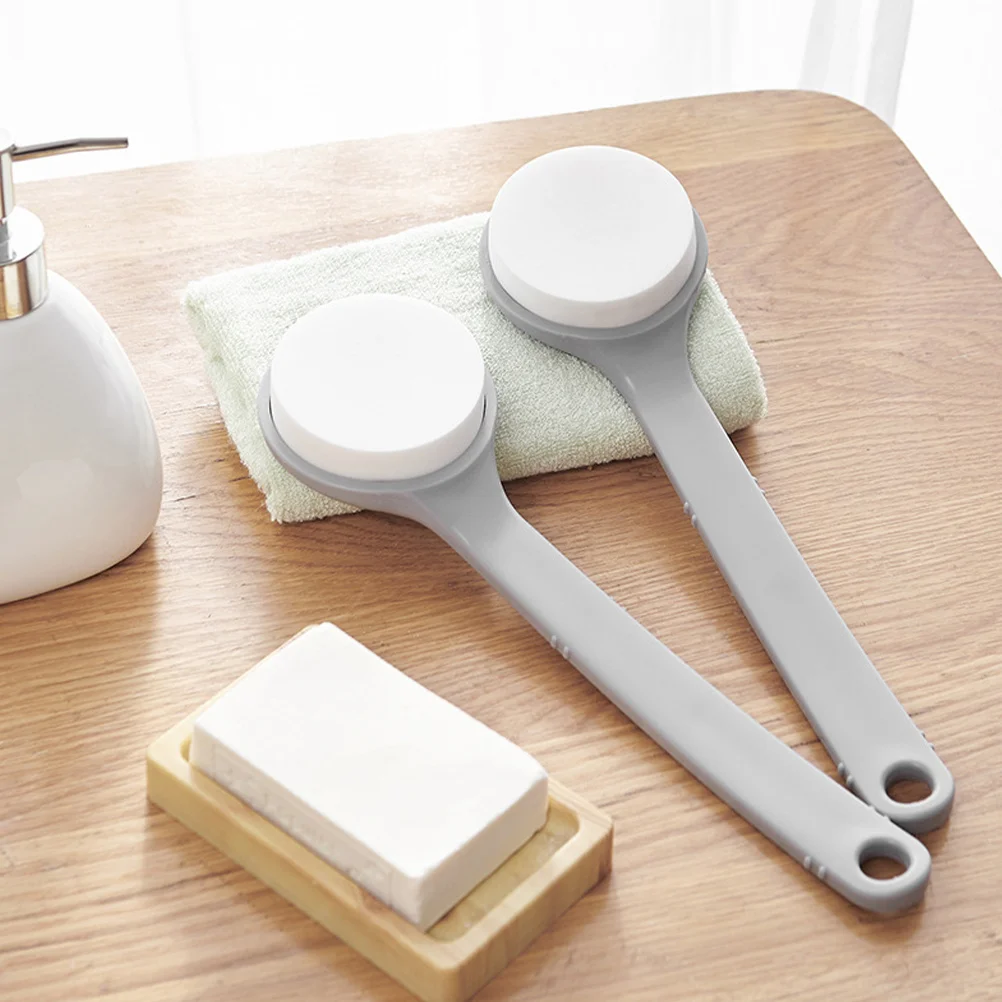 

Long Handle Bath Sponge Brush for Body Washing Back Scrubber Exfoliating Shower Sponge with Handle Sturdy Safe Material Easy