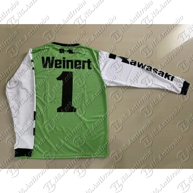 ملابس كاواساكي صيفية جديدة سريعة الجفاف وقابلة للتنفس للبالغين والأطفال لركوب الدراجات على الطرق الوعرة بأكمام طويلة