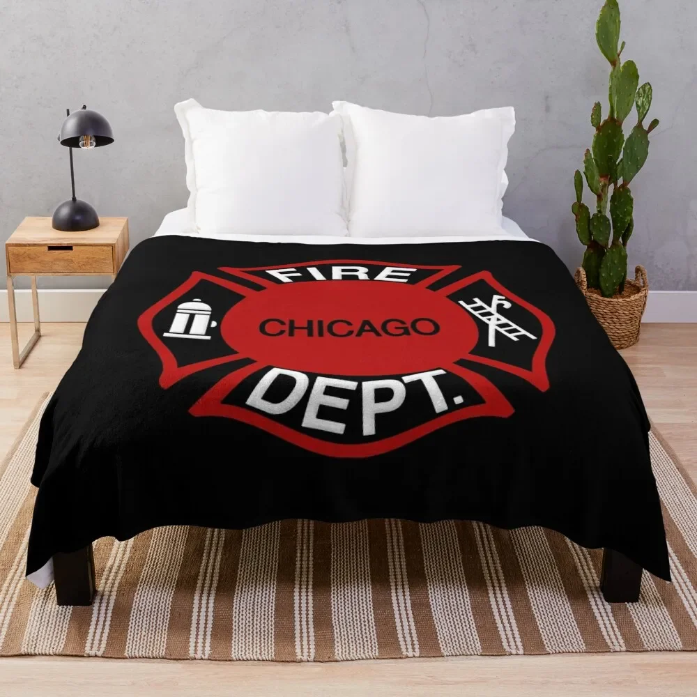 

CFD Chicago Fire Department Throw Blanket Nap Cute Giant Sofa Blankets