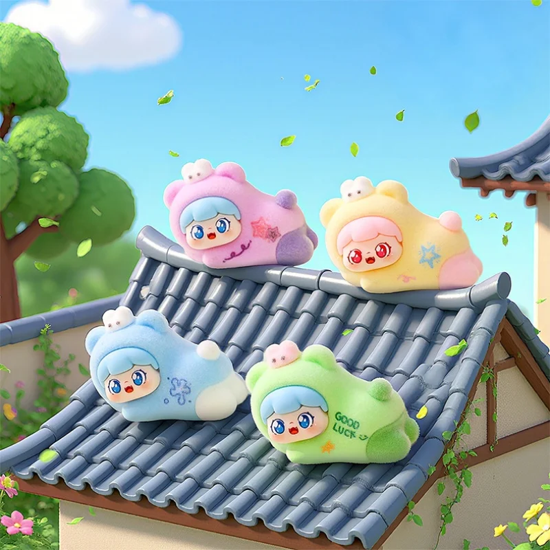 ตุ๊กตาการ์ตูนขนฟู ของเล่นสุดฮิต กล่องสุ่ม ของตกแต่งโต๊ะทำงานในห้องนั่งเล่นขนาดเล็ก ของขวัญแบบซองสุ่ม ฟิกเกอร์ขนาดเล็ก