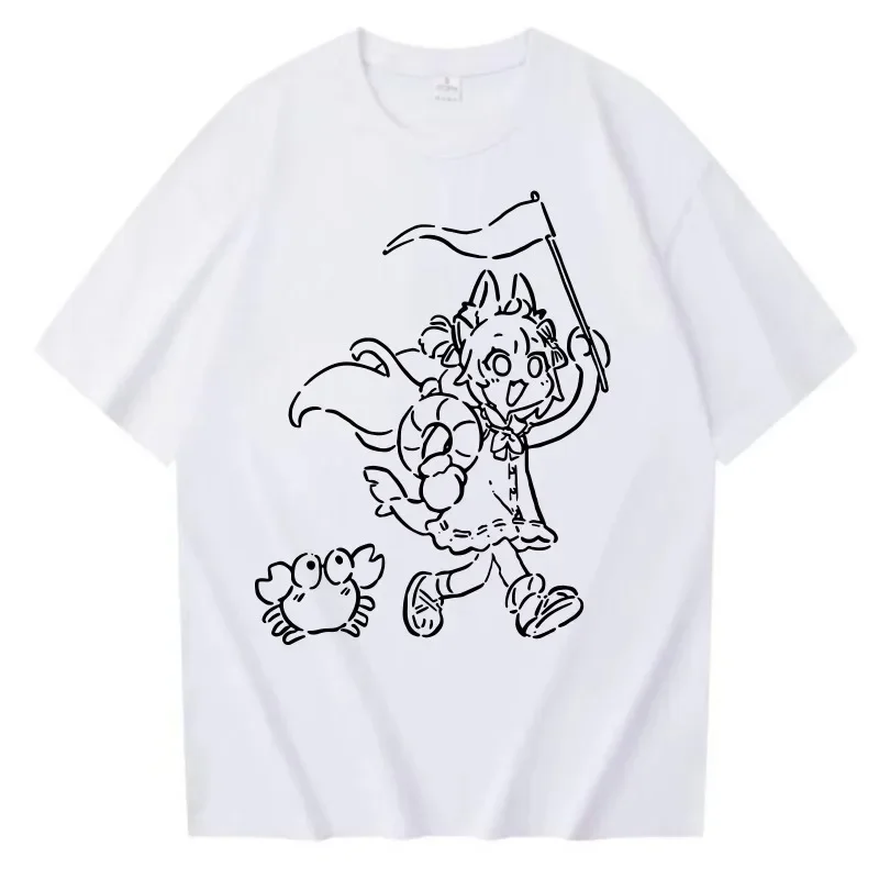 Sameko saba graffiti gráfico moda verano camiseta pantalón corto casual camiseta harajuku camiseta anime mangá camisetas
