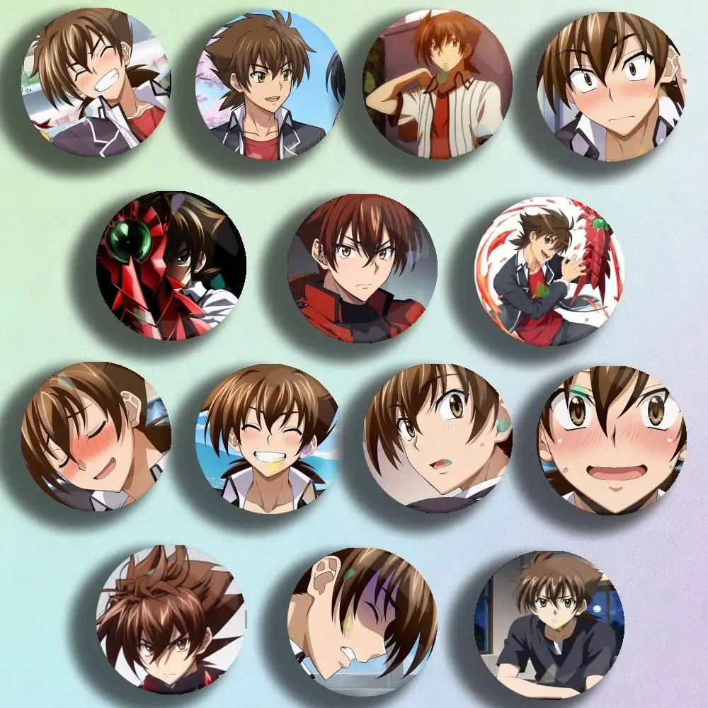 

High School DxD Issei Hyoudou Icon Badge Handmade Tinplate Brooch for Chest Ornament Gifts Easter decorations