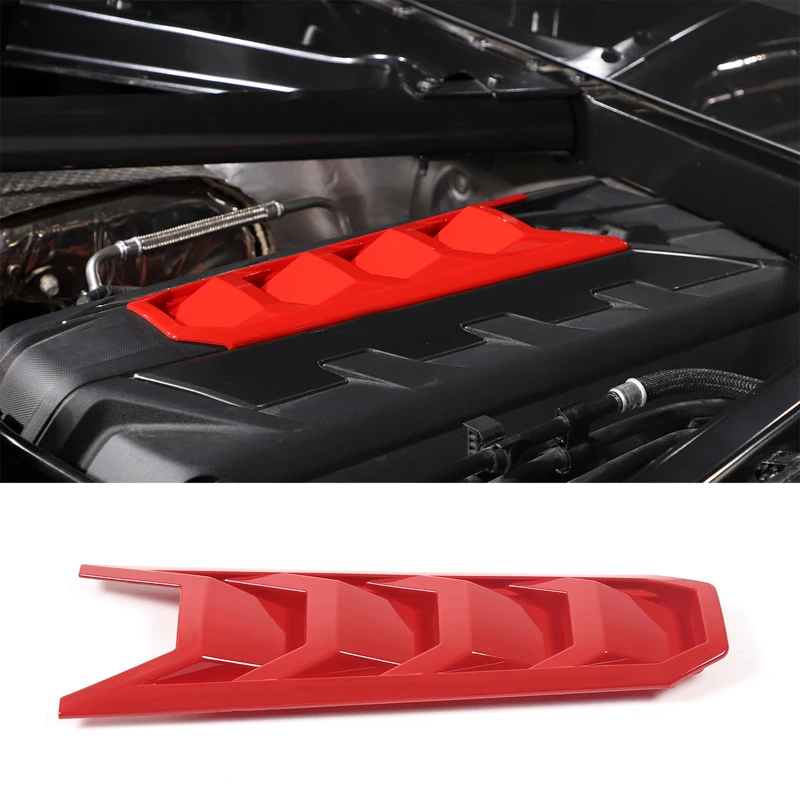 

For Chevrolet Corvette C8 Z06 Z51 2020-2023 Car Hood U-shaped Decorative Cover Sticker ABS Interior Accessories 1 Pcs