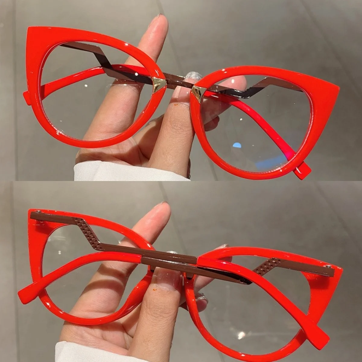 

Simple Cat Eye Design Anti-blue Light Reading Glasses Women Customized Prescription Eyeglasses for Woman PC Glasses Frame