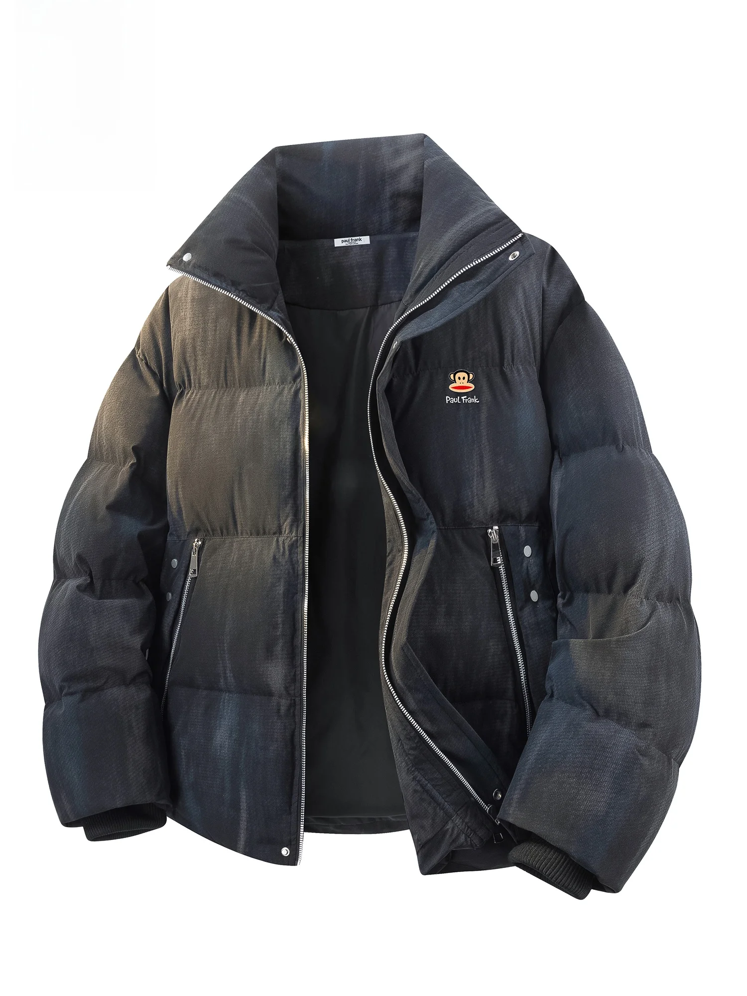 

PaulFrank Thiened Cotton Jaet Men's Winter Warm Stand Collar Dyed Zipper ket Casual Outerwear for Couples