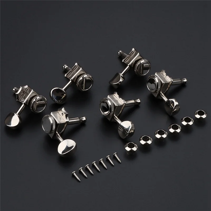 

A64T-6Pcs Guitar Locking Tuners Left-Handed Locking Guitar Tuning Pegs Instrument Accessories
