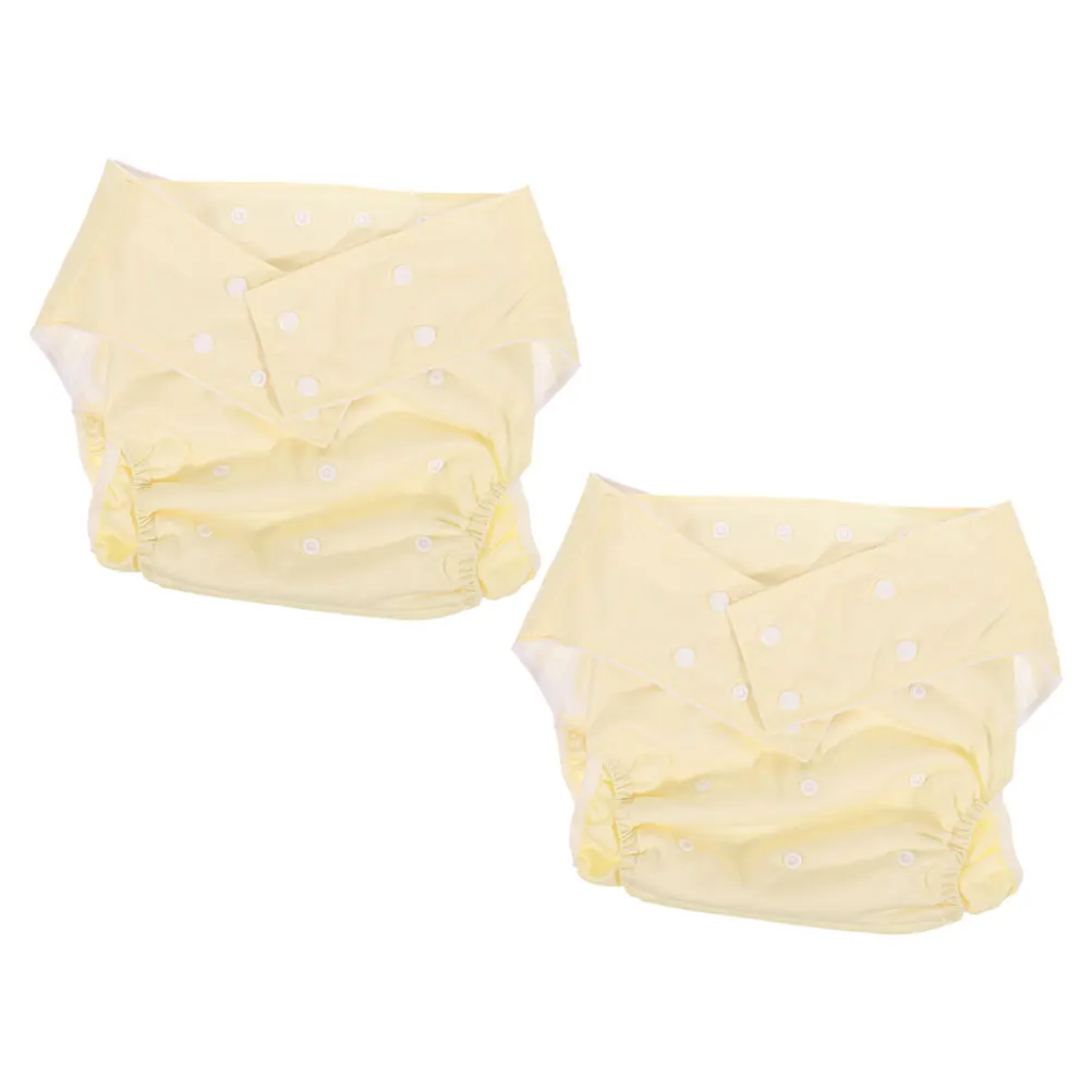 

2pcs Washable Cloth Diapers Elderly Reusable Adult Pants Waterproof Absorbent Night Underwear Travel Daily Use Soft Comfort Fit