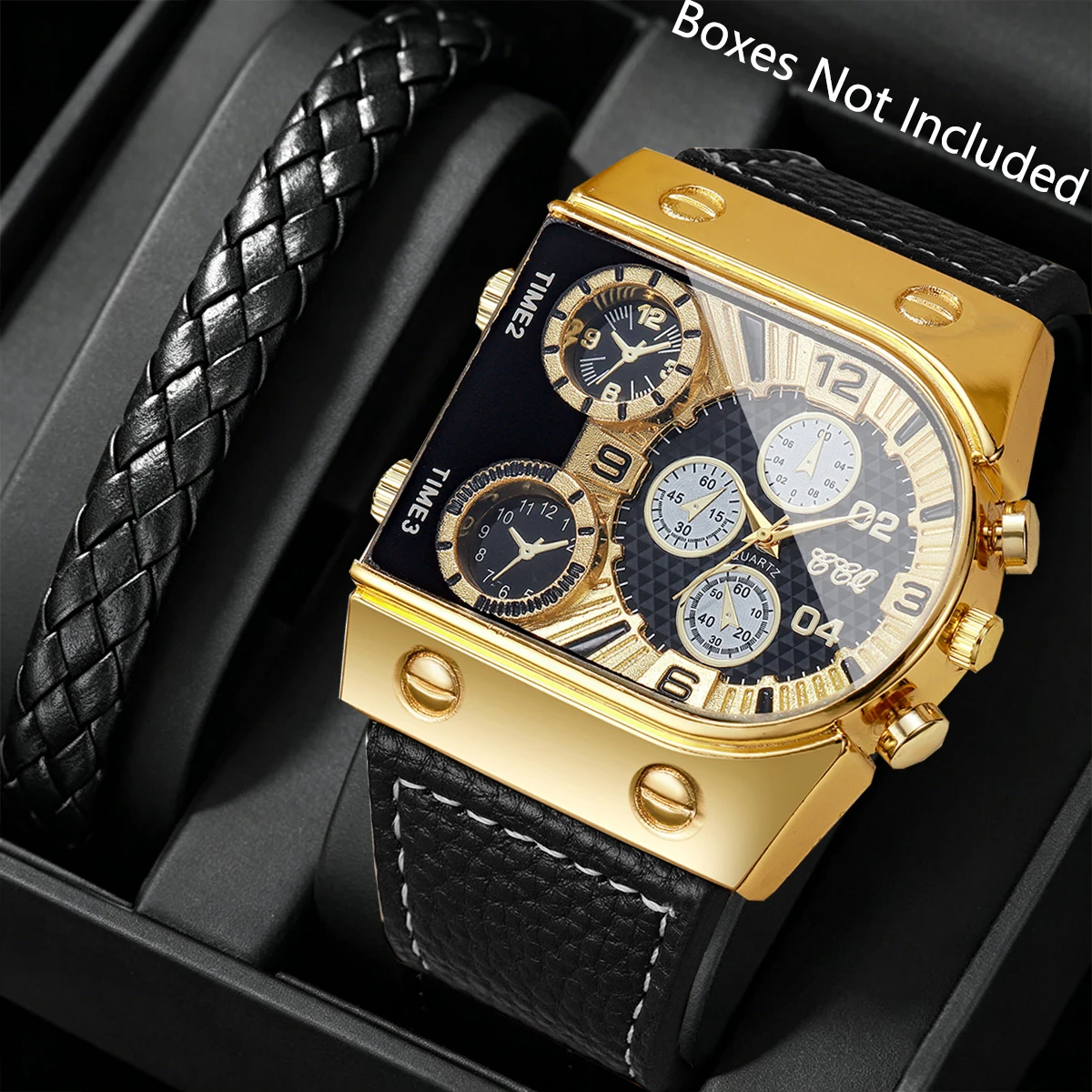 Luxury Watch Kit - 2 Adet Lüks Dekoratif Beş Gözlü