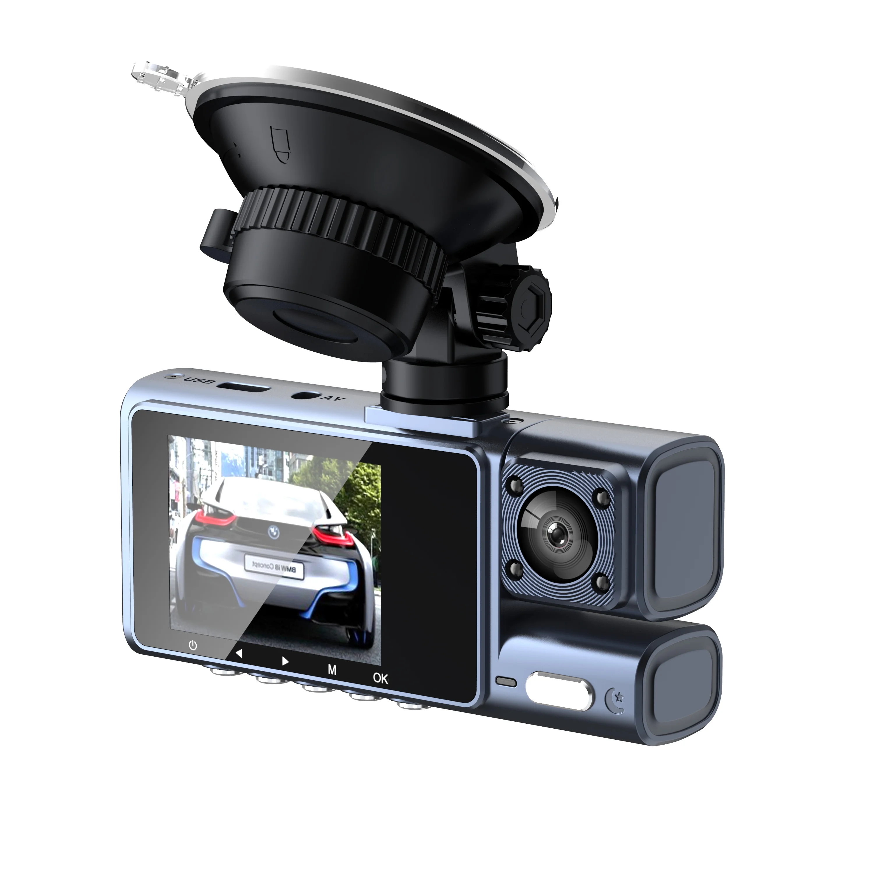 

HONGTONG Best Selling 4K WiFi Car Camera 3 Recording 360 Night Vision Wide Angle Multi Function Dash Cam
