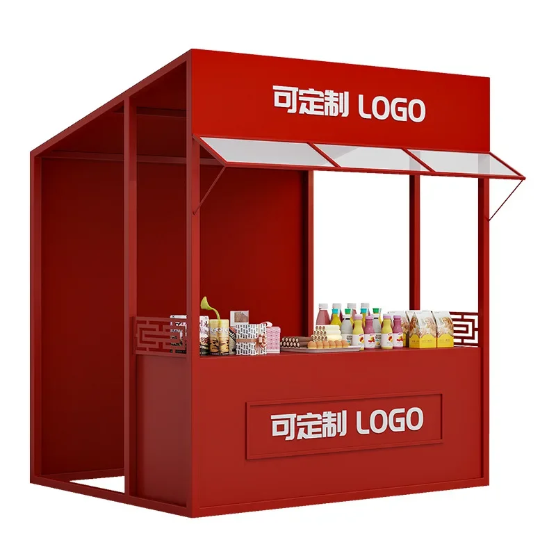 Scenic outdoor night market stall, shopping mall supermarket iron art activity shed market stall