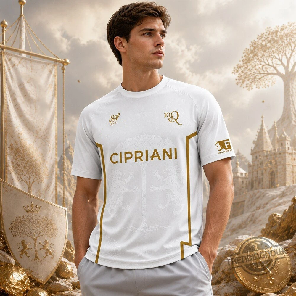 Luxury White Gold Football Jersey Ravenna 2026/27 Ronaldinho Limited Edition Casual Breathable Sports T-Shirt Family Matching