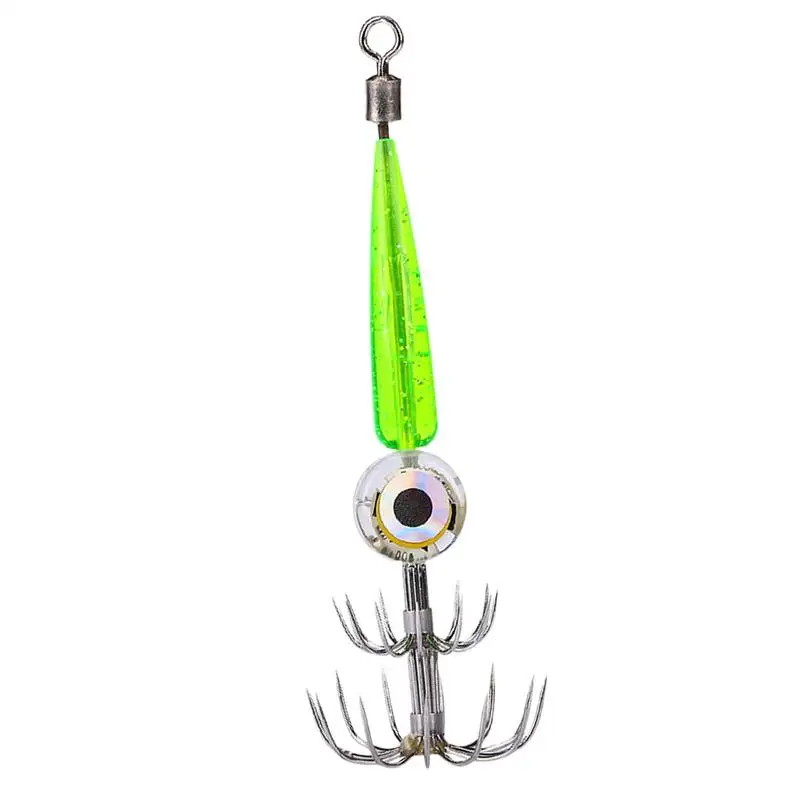 오징어 지그 해수 발광 LED 방수 낚시 수중 점멸기, 오징어 후크 키트, 전자 오징어 미끼