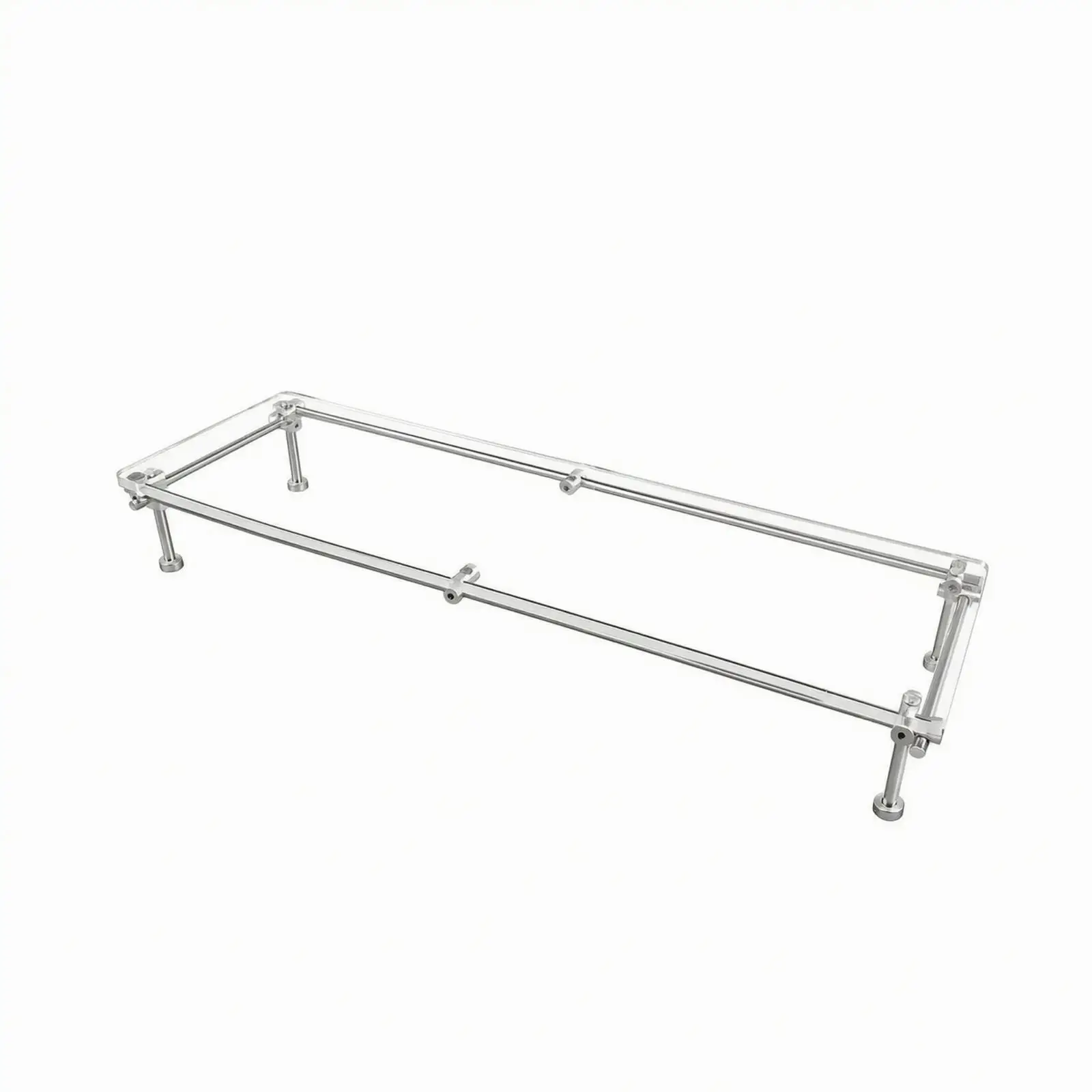 Ergonomic Acrylic Monitor Stand Clear Display Riser for Desk Computer Elevator with Sturdy Cylinder Legs