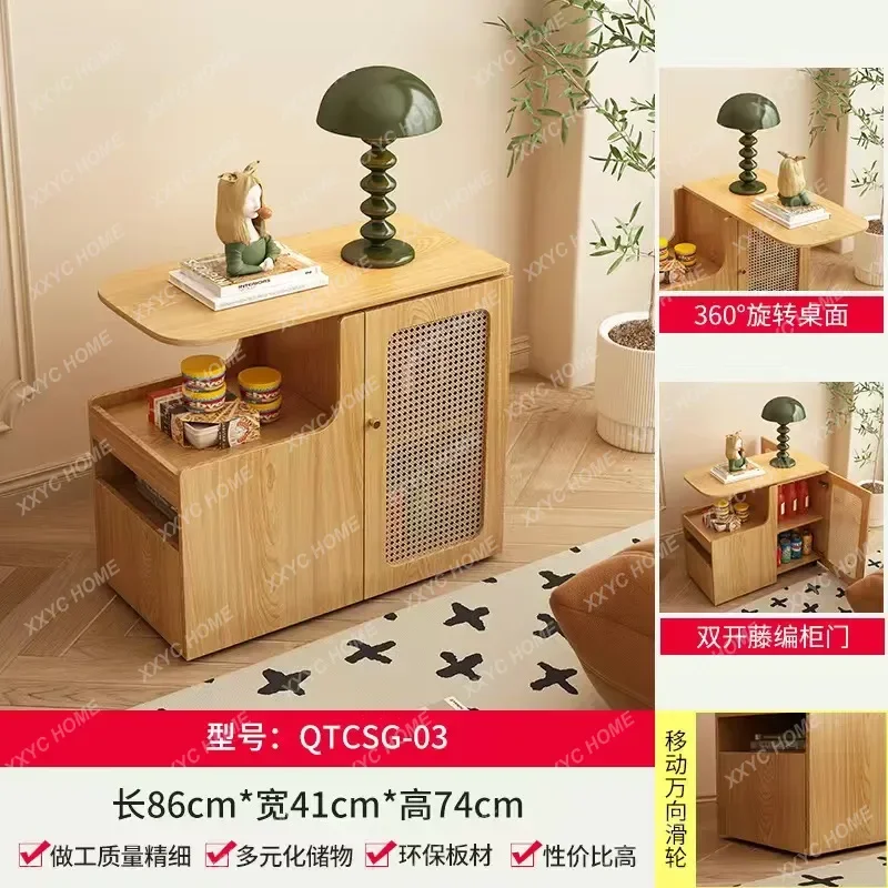 removable bedside table exquisite corner coffee table rotatable living room trolley