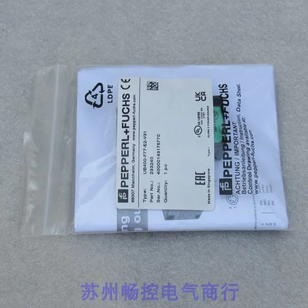 * Vendas no local * Novo sensor Pepperl + Fuchs P + F UB400-F77-E2-V31 Spot 233240