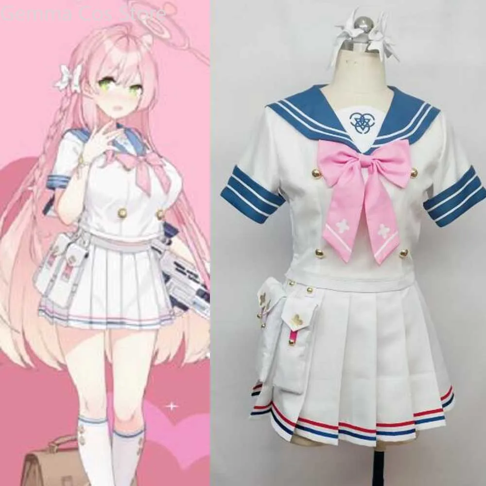 

Anime Blue Archive Urawa Hanako Sailor Suit Cosplay Costume Halloween Party Dress