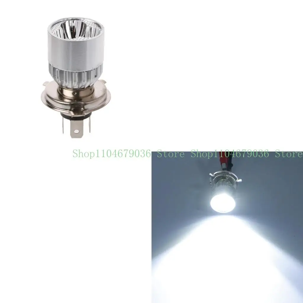 

652F H4 LED Bulbs Motorcycle Headlight Fog Lamp Hi/Lo Beam Light 12-80V 3 LED Bulbs