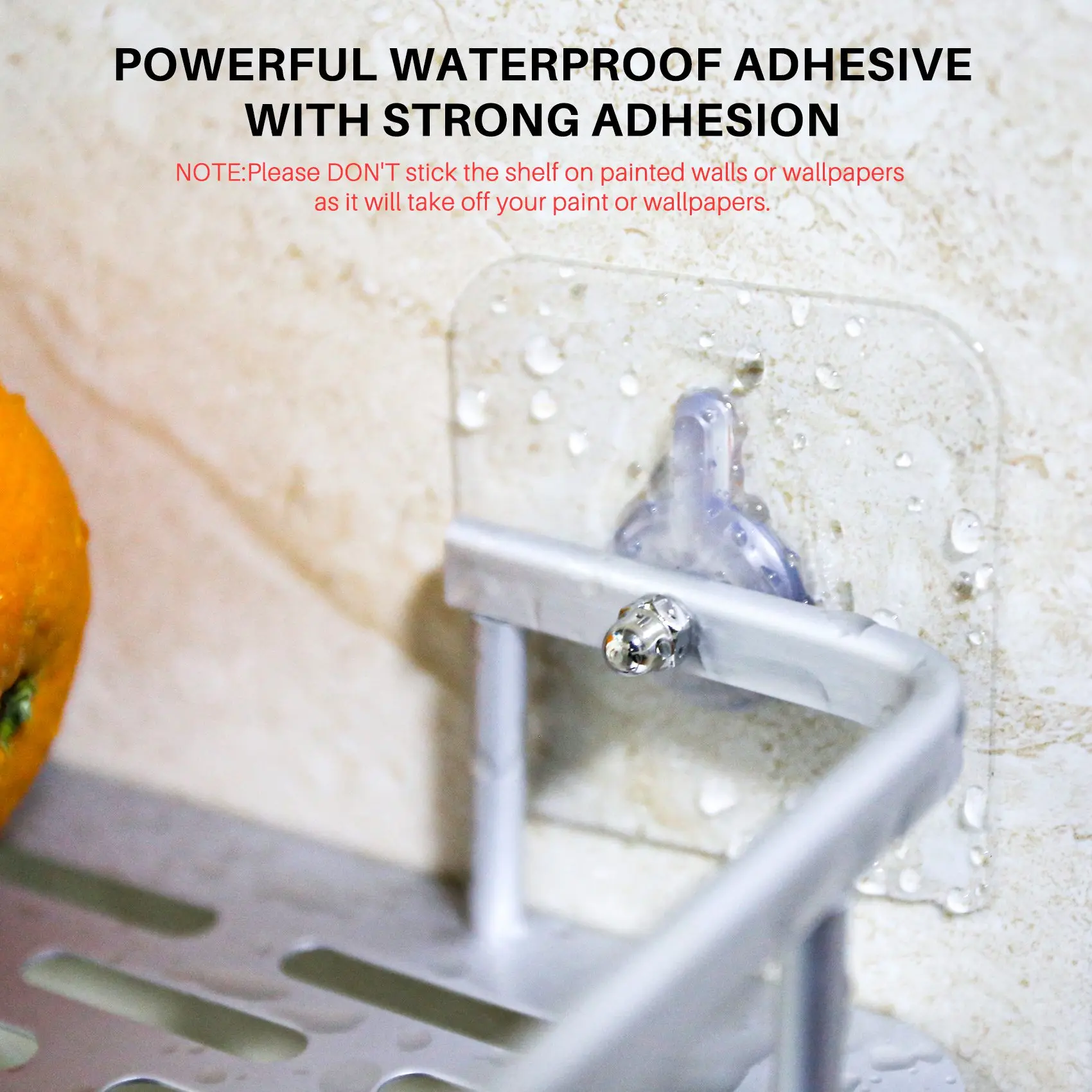 Shelf Shower Shelf Adhesive Aluminum Shower For Shampoo Holder Kitchen Rack