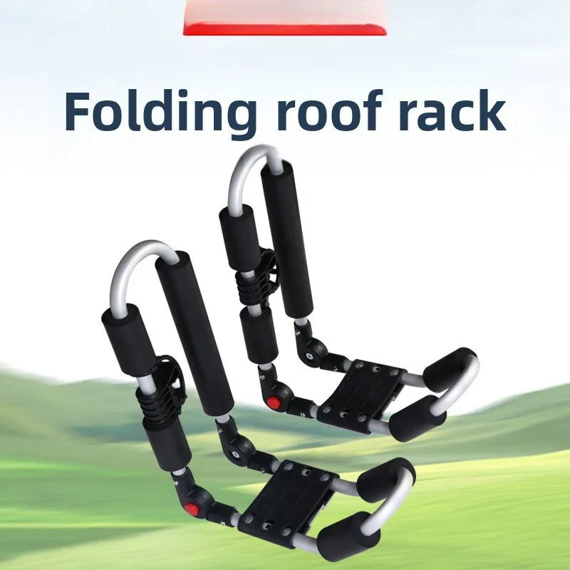 رف سقف كاياك مزدوج مع مشبك مجداف، رف سقف كاياك قابل للطي