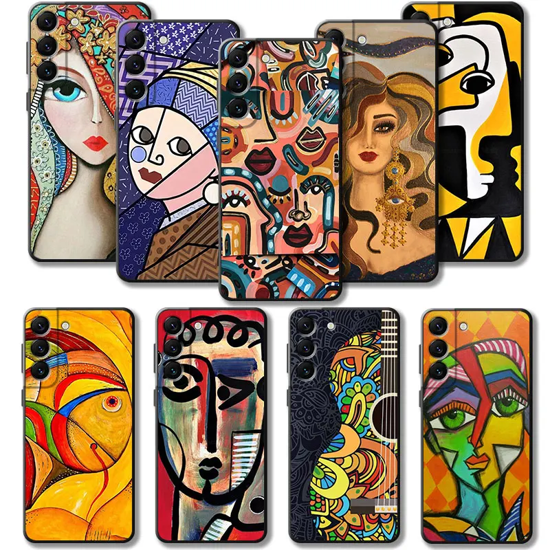 Picasso Abstract Art Painting Phone Shell For Samsung Galaxy S24 S23 S22 S21 S20 FE Ultra Plus Note 20Ultra 10Plus Case