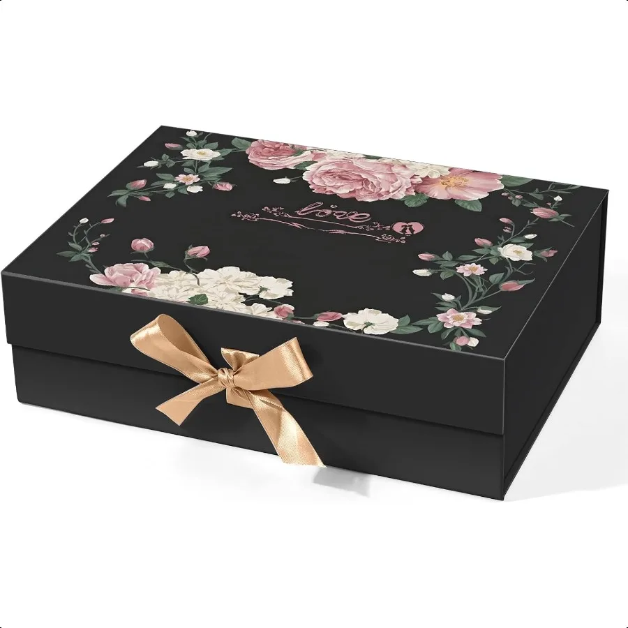 

Gift Box with Lid10.24x7.48x3.15Gift Boxes for Presents with Ribbon and Magnetic ClosureValentine'sWedding Gift Packging