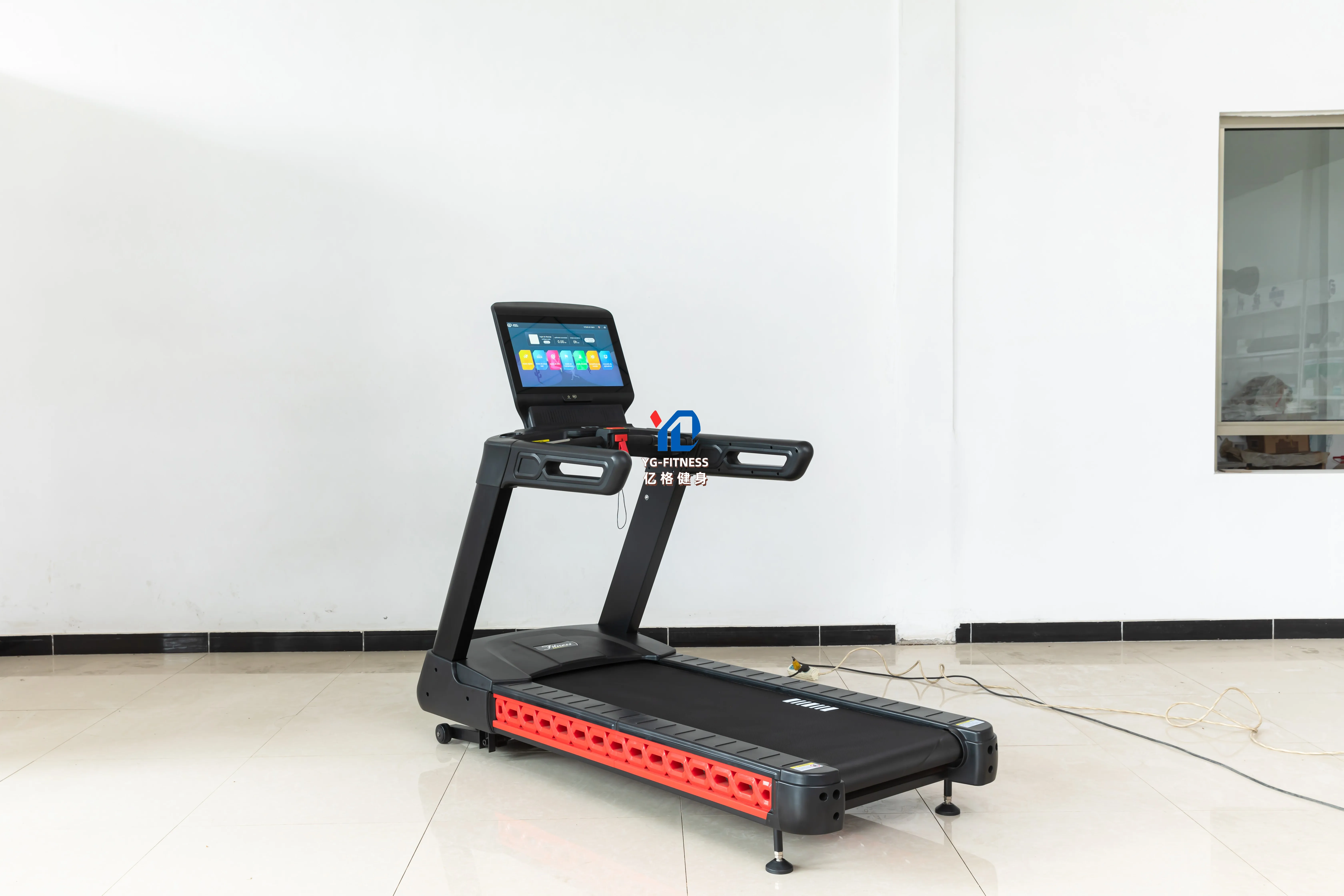 Motorized Treadmill Walking Running Machine with LCD Screen Commercial Shock Absorption Fitness Cardio Training Equipment