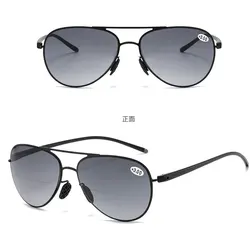 Bifocal Reading Glasses Men Sun Glasses Unisex Light Luxury Eye Glasses for Men 2023 Dual Purpose HD Eyewear +1.0 To +3.5
