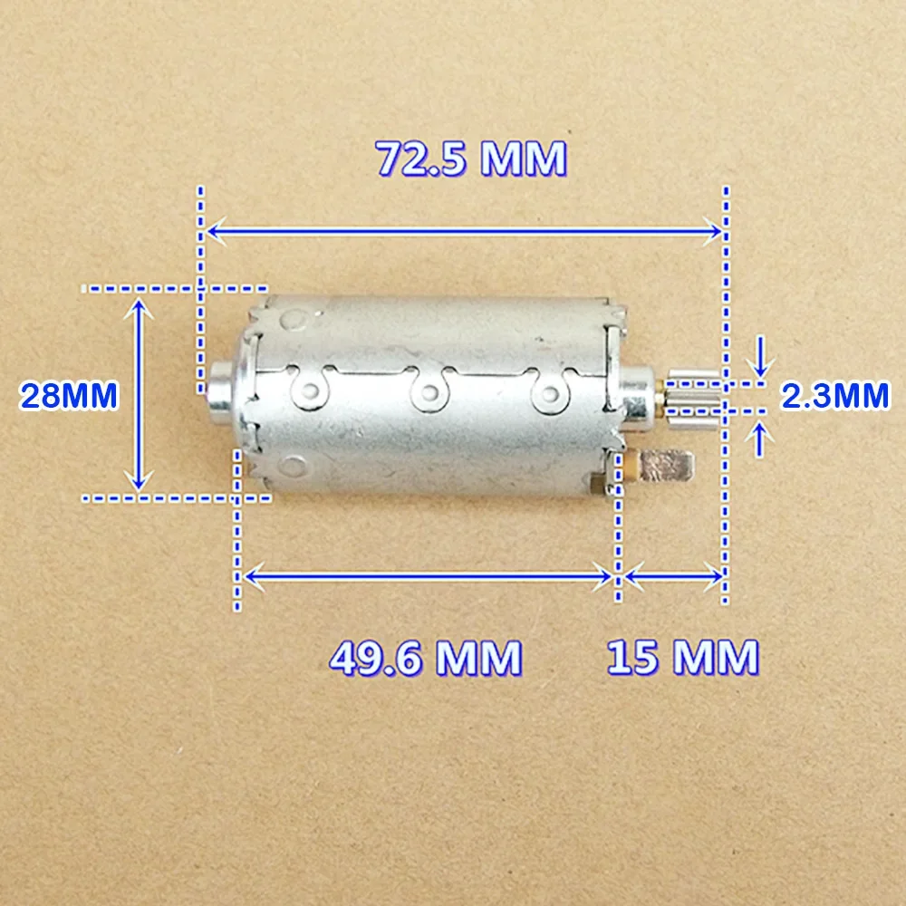 DC 12V 18V Double Ball Bearings Auto Parts Motor High Torque 11000RPM Compensated Carbon Brush Long Life for Toy Ship Model