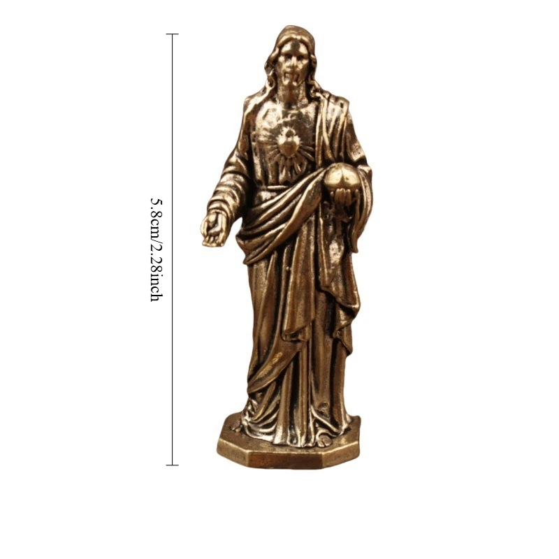 Brass Ornaments, Retro Jesus Figure Statue, Handicrafts, Creative Small Ornaments, Bronze Ornaments, Brass Ornaments