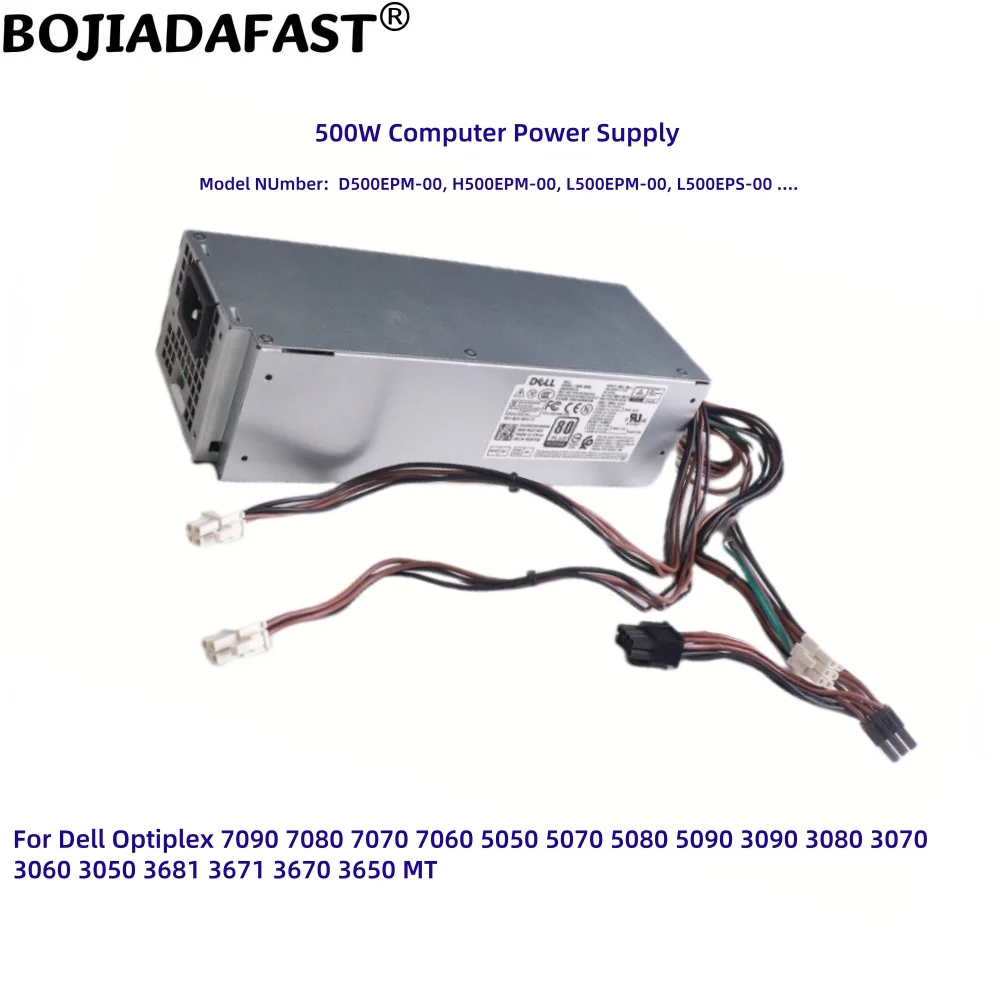 

500W New Desktop Power Supply H500EPM-00 D500EPM-00 05K7JB For Dell Optiplex 7090 7080 7070 7060 5080 5090 3060 3080 3681 MT