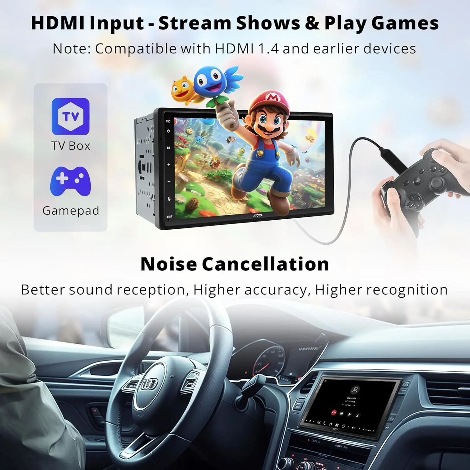 X10G2B7E Estéreo de carro Android duplo Din de 7 polegadas, falar para ChatGPT AI, 4G LTE, Carplay sem fio e Android Auto, conexão de telefone duplo