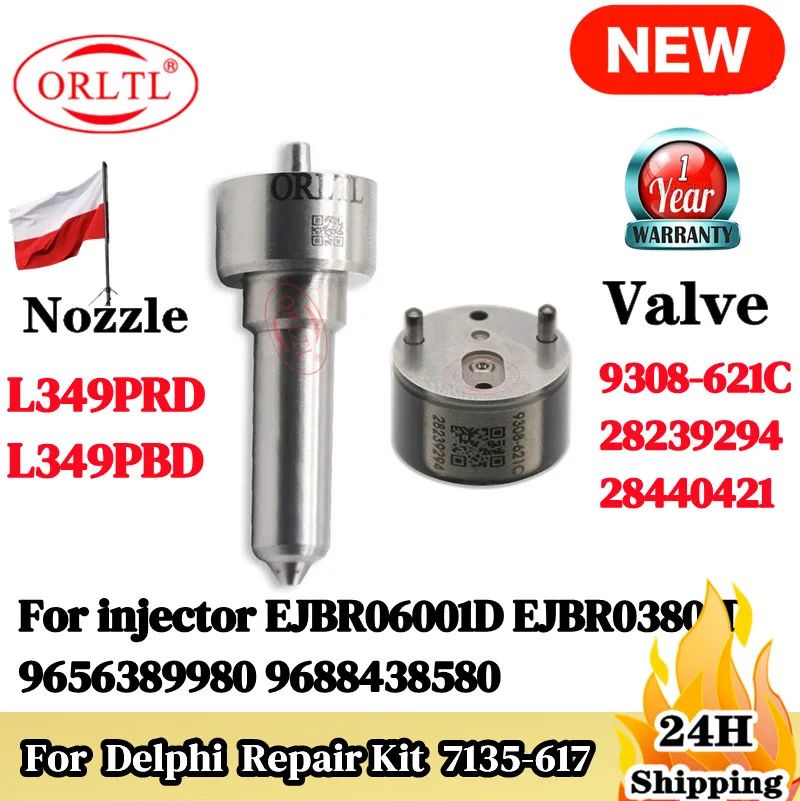 

Насадка L349PRD L349PBD для DELPHI EJBR03801D EJBR06001D 9656389980 9688438580 КЛАПАН 9308-621C РЕМОНТНЫЕ КОМПЛЕКТЫ 7135-617 ORLTL