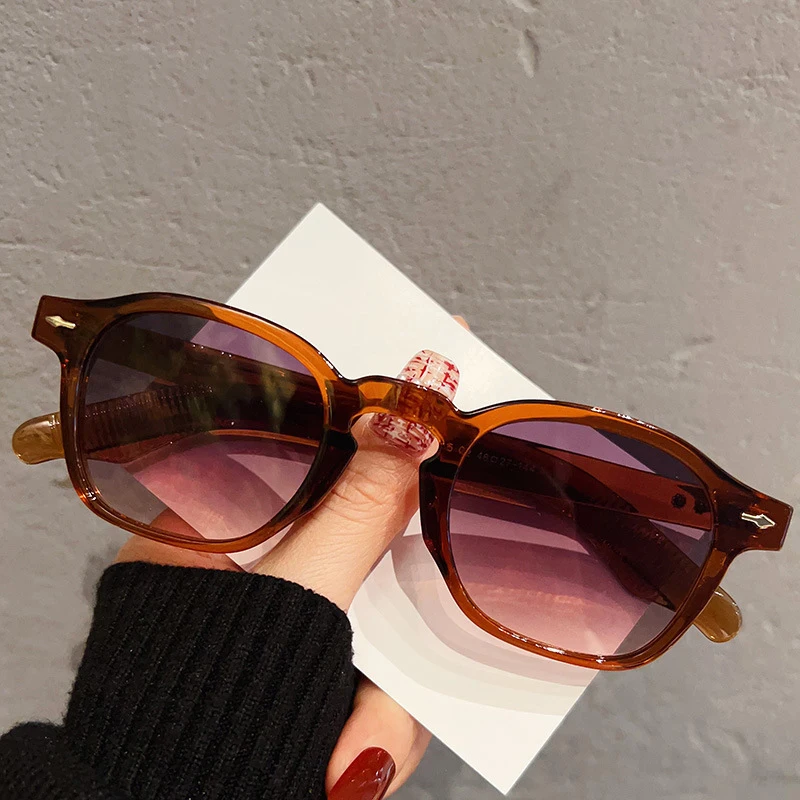 SO&EI ريترو مربع المسامير الرجال فاسق التدرج النظارات الشمسية ظلال UV400 #4