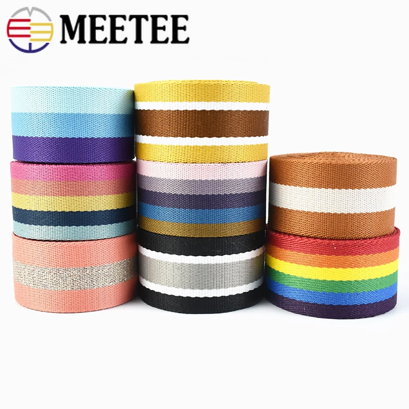 2Meters 38mm Polyester Webbing Tapes for Strap Backpack Belt Ribbon Band DIY Garment Decoration Bias Binding Sewing Accessories