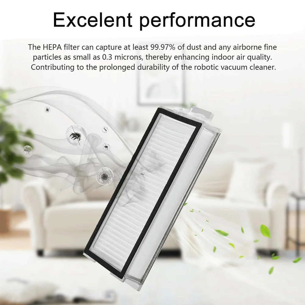 فلتر Hepa قابل للغسل لـ Roborock Q7 Max / Q7 Max+ / T8/Q5 Pro /Q8 Max جهاز آلي لتنظيف الأتربة استبدال إكسسوارات قطع غيار