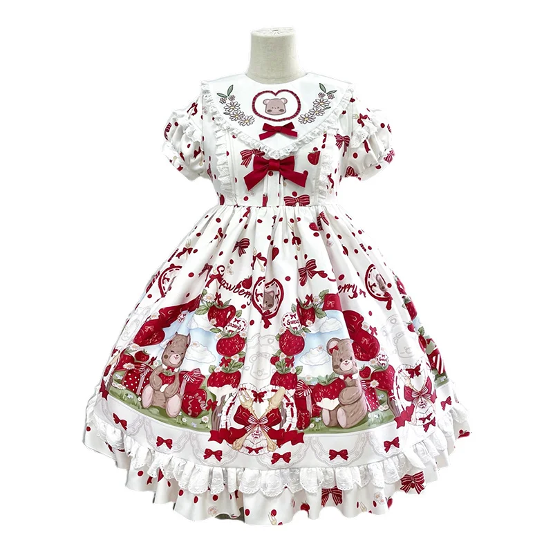 Coffret cadeau Harvey Lolita, poignée mignonne et douce, robe de mariée fleur JSK, robe Kawaii, originale, neuve, 03/robe Op et Jsk