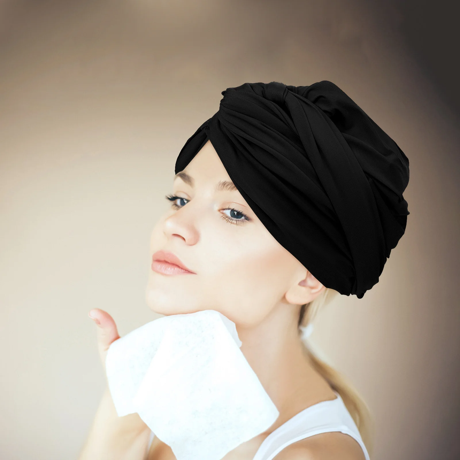 

Extra Large Silicone Swim Cap For Women Waterproof Non-Slip Ruffled Knot High Elasticity For Long Hair Braids Dreadlocks