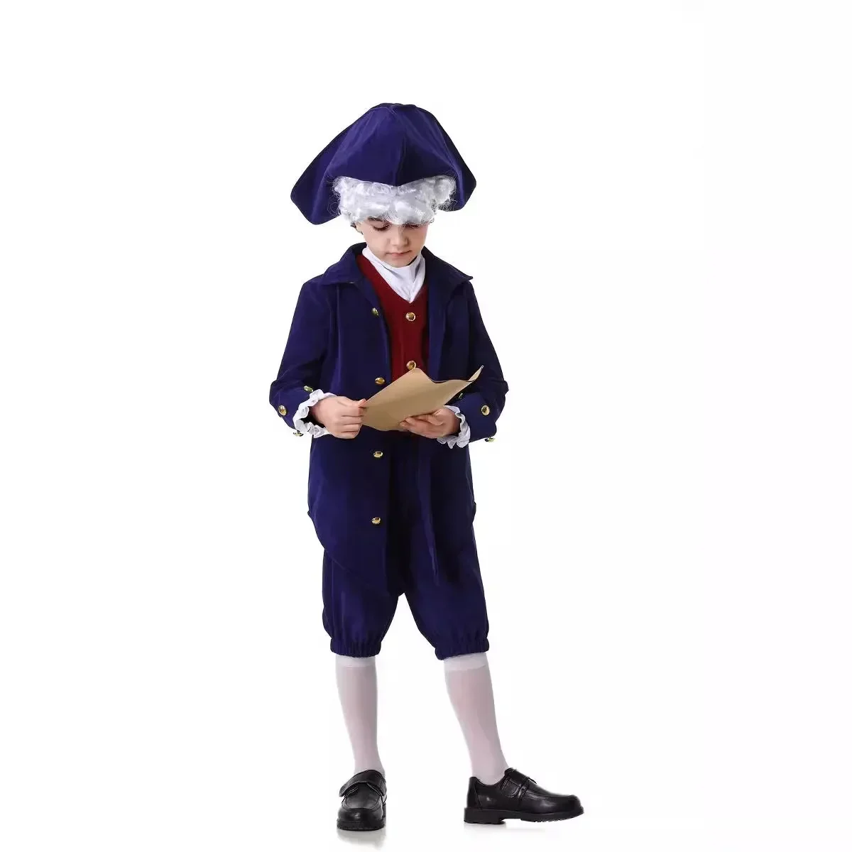 

Colonial Costume Men Adult Halloween Outfit Set For Cosplay Party Washington Costume Kids Judge Costumes Child Lawyer Costume