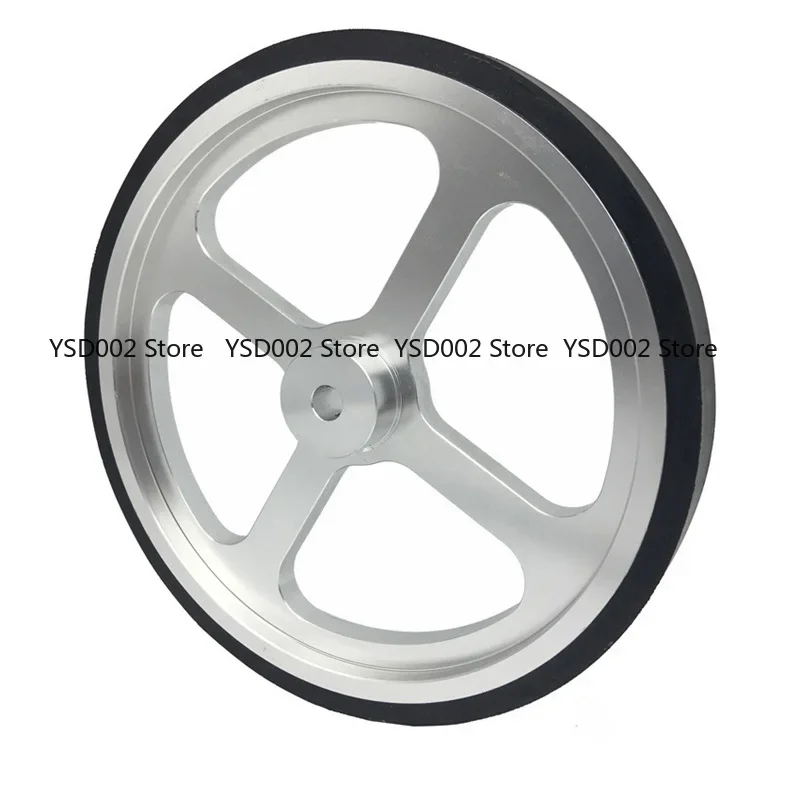 500mm Perimeter Aluminum Encoder Wheel – Synchronous Rubber Measuring Wheel, 6-15mm Axle Holes