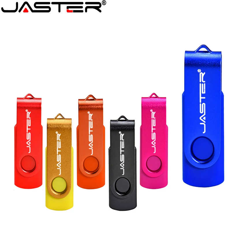 JASTER pamięć USB Mini plastikowy pendrive z pękiem kluczy USB 2.0 obrotowy pendrive 4GB 8GB 16GB 32GB 64GB 128GB długopis