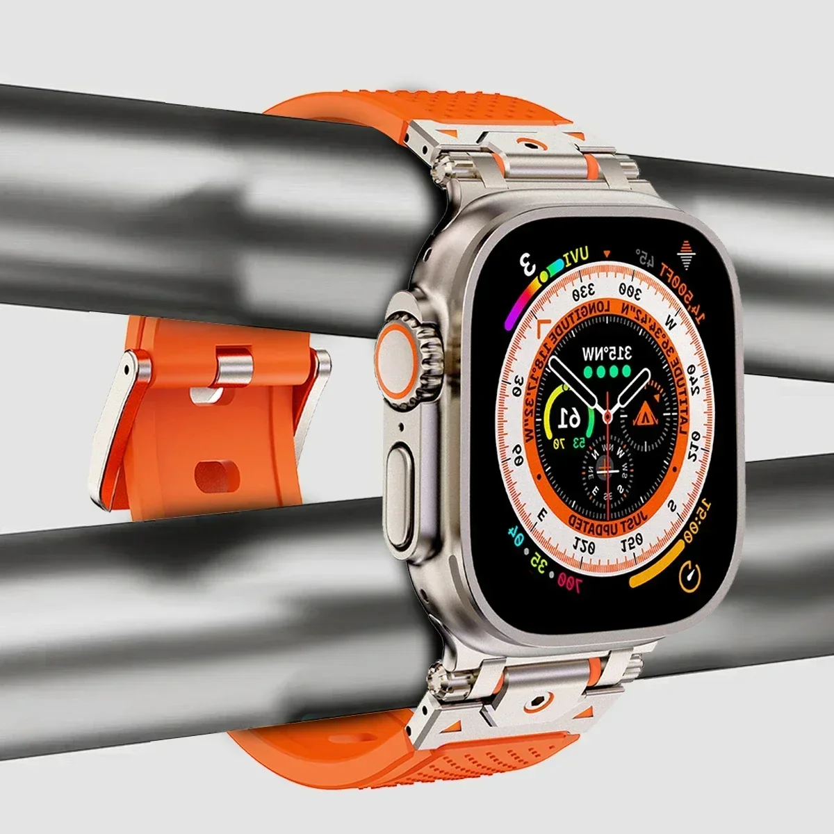 Silicone Band for Apple Watch Strap Ultra 2 49mm 46mm 45mm 44mm 42mm Sports Correas for apple IWatch Series 9 8 7 6 5 4 Bracelet